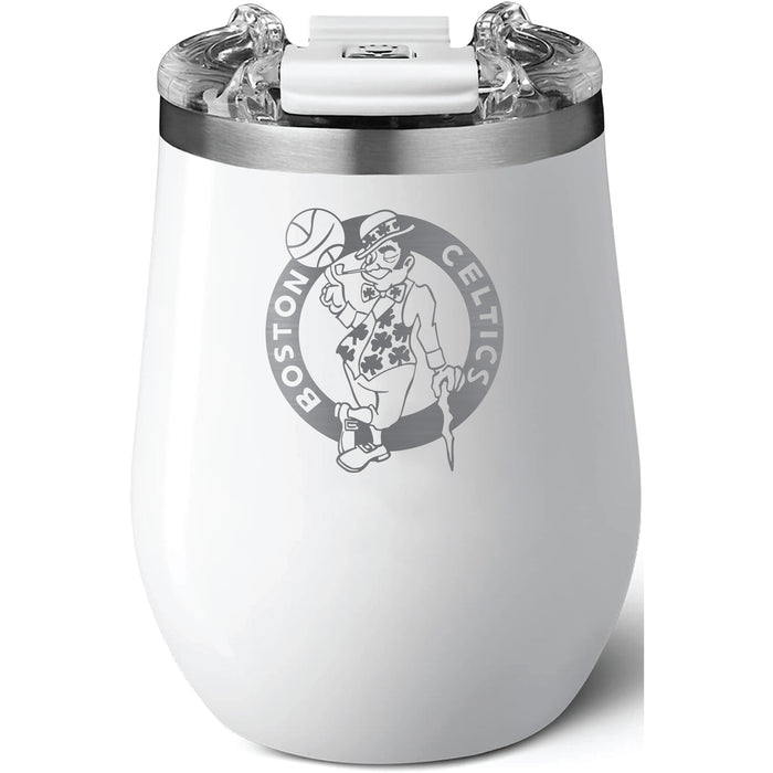 Brumate Uncorkd XL Wine Tumbler with Boston Celtics Etched Primary Logo