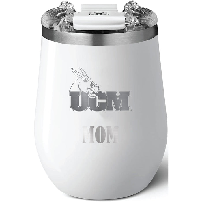 Brumate Uncorkd XL Wine Tumbler with Central Missouri Mules Mom Primary Logo