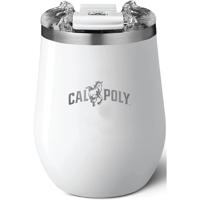 Brumate Uncorkd XL Wine Tumbler with Cal Poly Mustangs Primary Logo