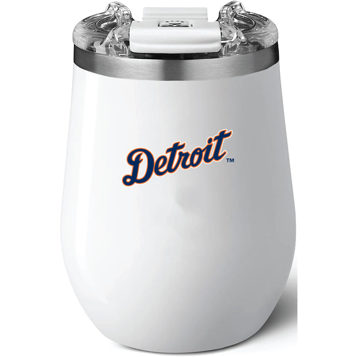 Brumate Uncorkd XL Wine Tumbler with Detroit Tigers Wordmark Logo