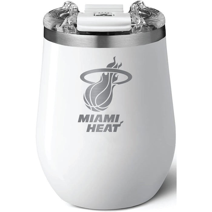 Brumate Uncorkd XL Wine Tumbler with Miami Heat Etched Primary Logo