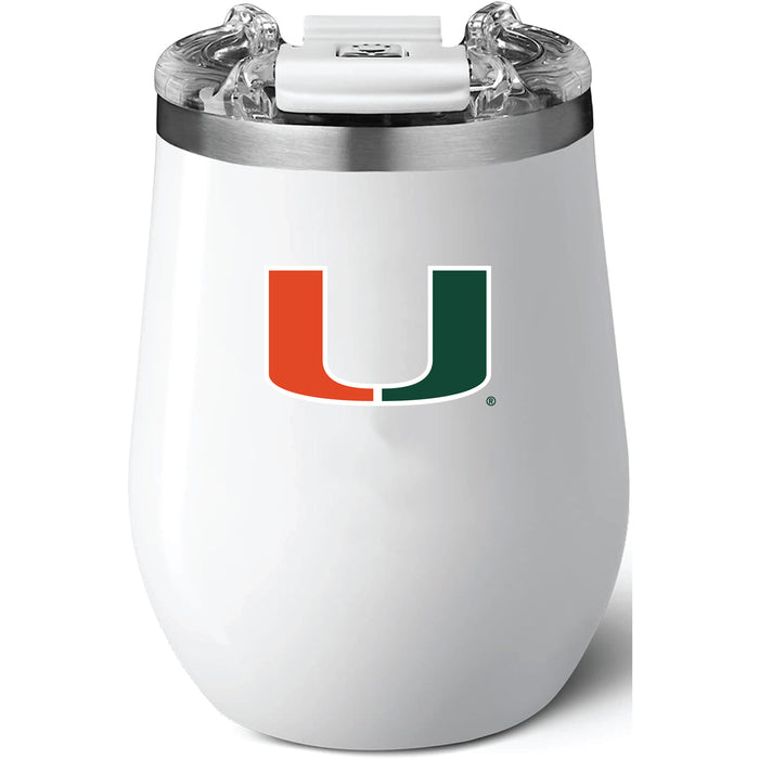 Brumate Uncorkd XL Wine Tumbler with Miami Hurricanes Primary Logo