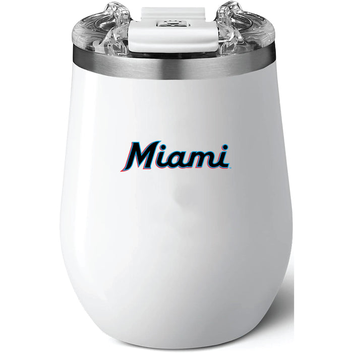 Brumate Uncorkd XL Wine Tumbler with Miami Marlins Wordmark Logo