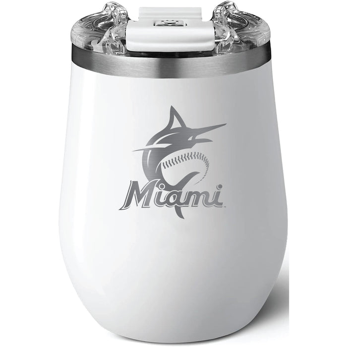 Brumate Uncorkd XL Wine Tumbler with Miami Marlins Primary Logo