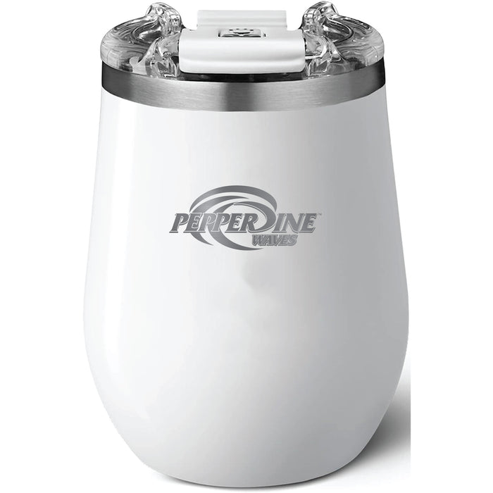 Brumate Uncorkd XL Wine Tumbler with Pepperdine Waves Primary Logo