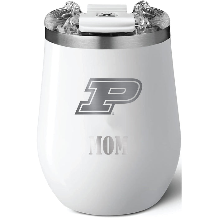 Brumate Uncorkd XL Wine Tumbler with Purdue Boilermakers Mom Primary Logo