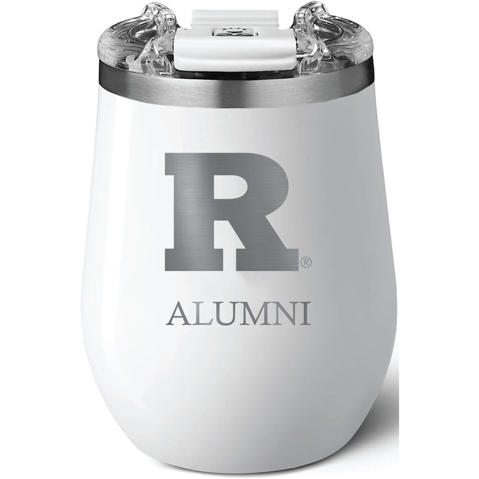 Brumate Uncorkd XL Wine Tumbler with Rutgers Scarlet Knights Alumni Primary Logo