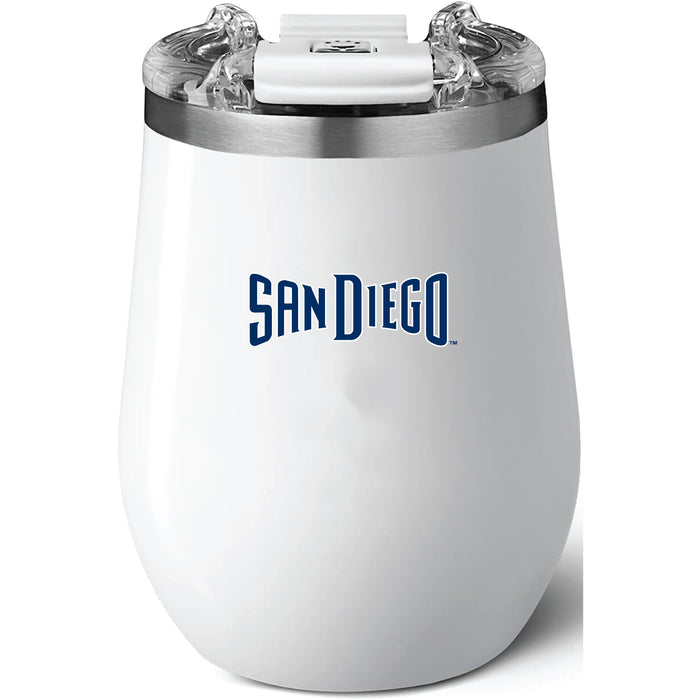 Brumate Uncorkd XL Wine Tumbler with San Diego Padres Wordmark Logo