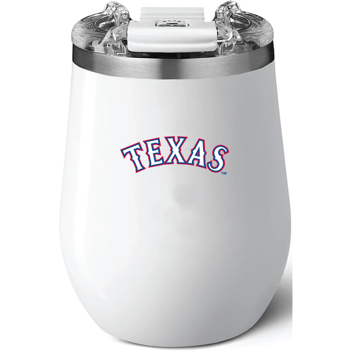 Brumate Uncorkd XL Wine Tumbler with Texas Rangers Wordmark Logo