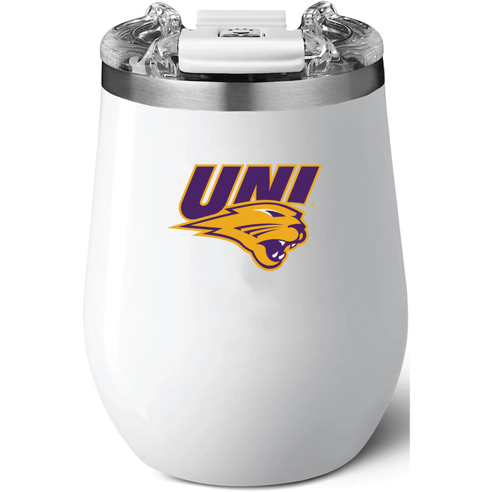 Brumate Uncorkd XL Wine Tumbler with Northern Iowa Panthers Primary Logo