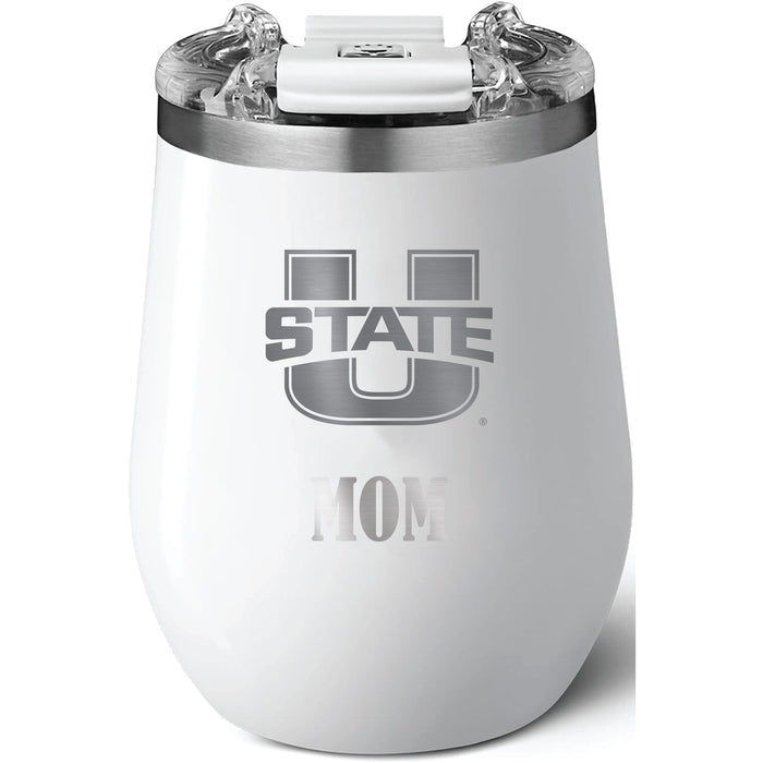 Brumate Uncorkd XL Wine Tumbler with Utah State Aggies Mom Primary Logo