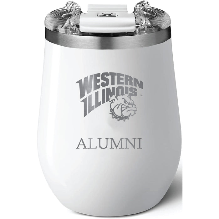 Brumate Uncorkd XL Wine Tumbler with Western Illinois University Leathernecks Alumni Primary Logo