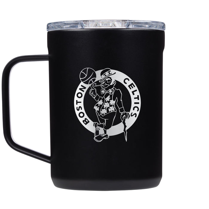 Corkcicle Coffee Mug with Boston Celtics Etched Primary Logo