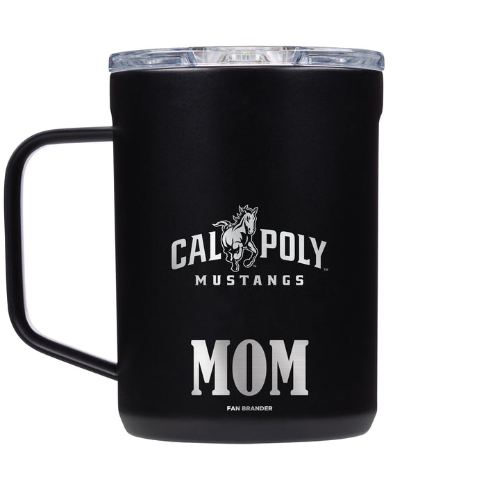 Corkcicle Coffee Mug with Cal Poly Mustangs Mom and Primary Logo