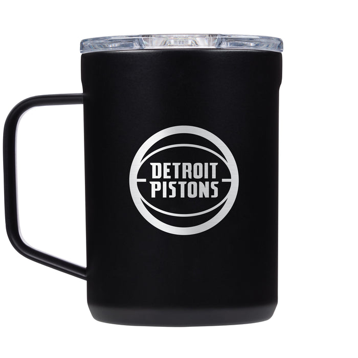 Corkcicle Coffee Mug with Detroit Pistons Etched Primary Logo