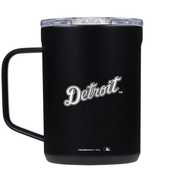 Corkcicle Coffee Mug with Detroit Tigers Etched Wordmark Logo