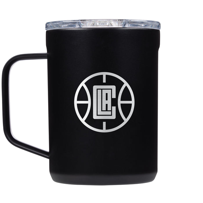 Corkcicle Coffee Mug with LA Clippers Etched Primary Logo