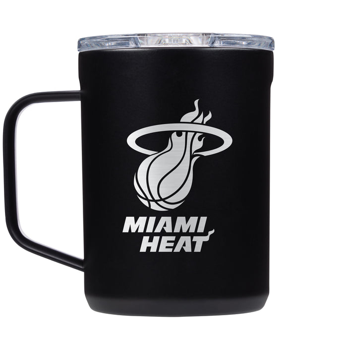 Corkcicle Coffee Mug with Miami Heat Etched Primary Logo