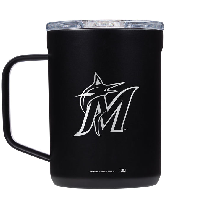 Corkcicle Coffee Mug with Miami Marlins Etched Secondary Logo