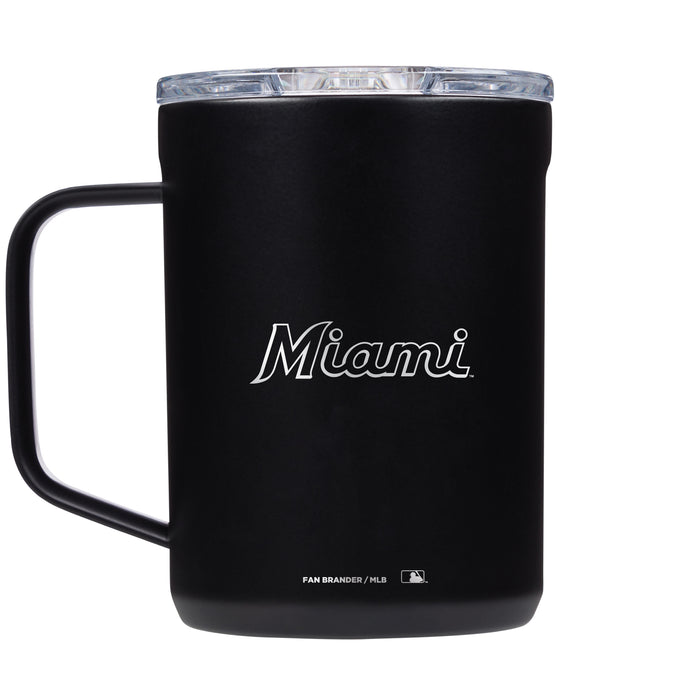 Corkcicle Coffee Mug with Miami Marlins Etched Wordmark Logo