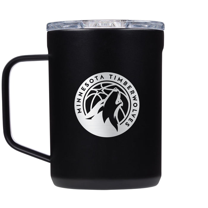 Corkcicle Coffee Mug with Minnesota Timberwolves Etched Primary Logo