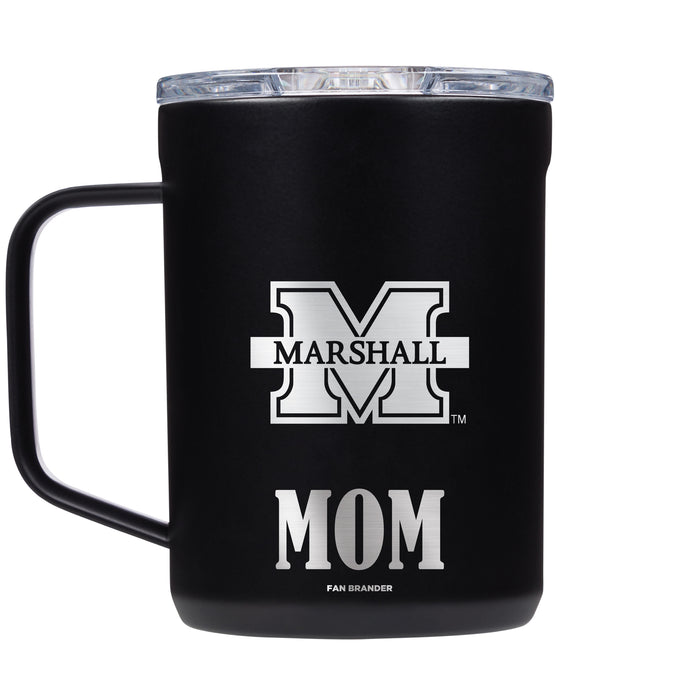 Corkcicle Coffee Mug with Marshall Thundering Herd Mom and Primary Logo