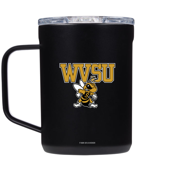 Corkcicle Coffee Mug with West Virginia State Univ Yellow Jackets Primary Logo