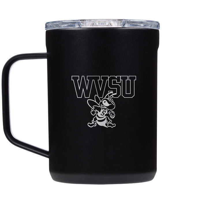 Corkcicle Coffee Mug with West Virginia State Univ Yellow Jackets Primary Logo