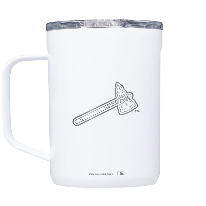 Corkcicle Coffee Mug with Atlanta Braves Etched Secondary Logo