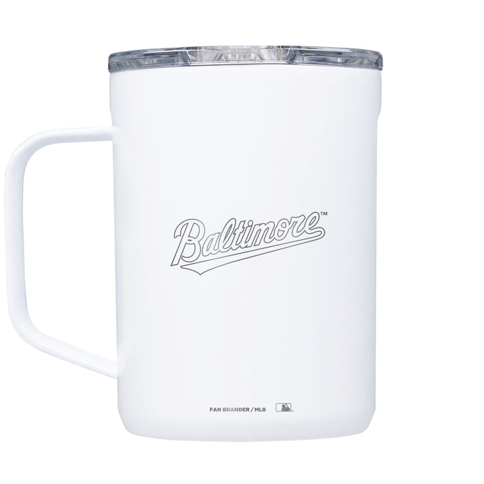 Corkcicle Coffee Mug with Baltimore Orioles Etched Wordmark Logo