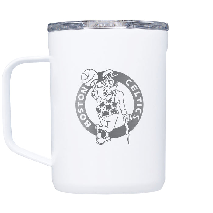 Corkcicle Coffee Mug with Boston Celtics Etched Primary Logo