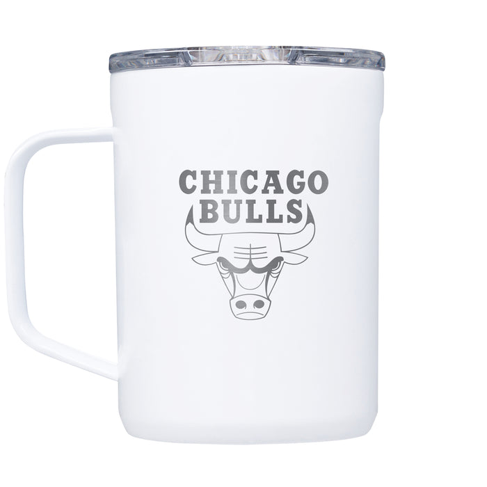 Corkcicle Coffee Mug with Chicago Bulls Etched Primary Logo