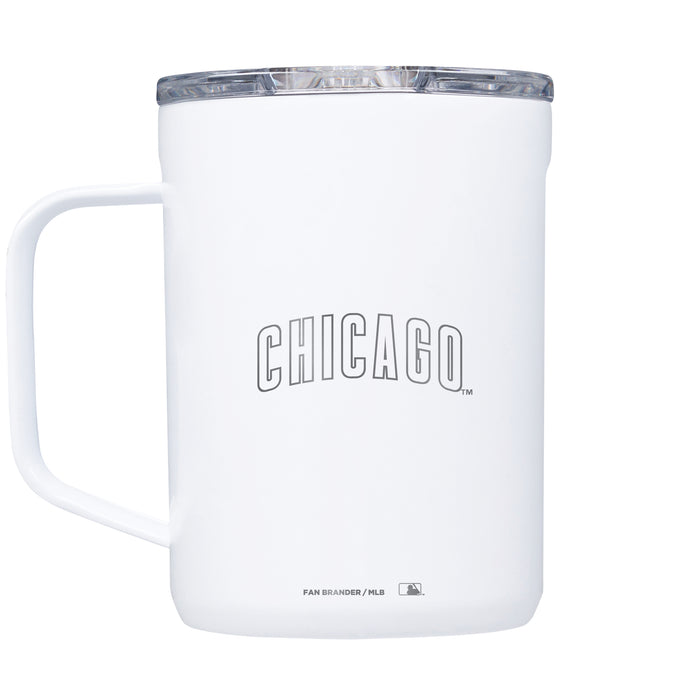 Corkcicle Coffee Mug with Chicago Cubs Etched Wordmark Logo