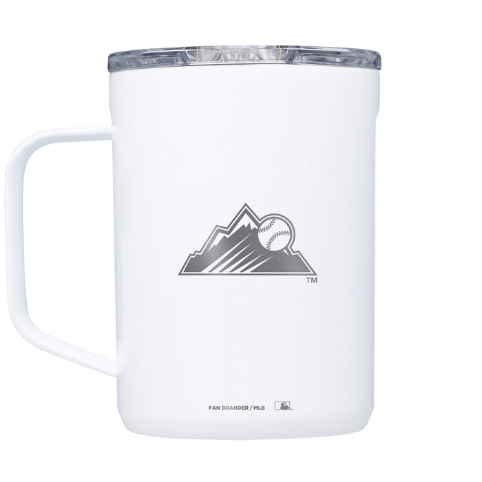 Corkcicle Coffee Mug with Colorado Rockies Etched Secondary Logo
