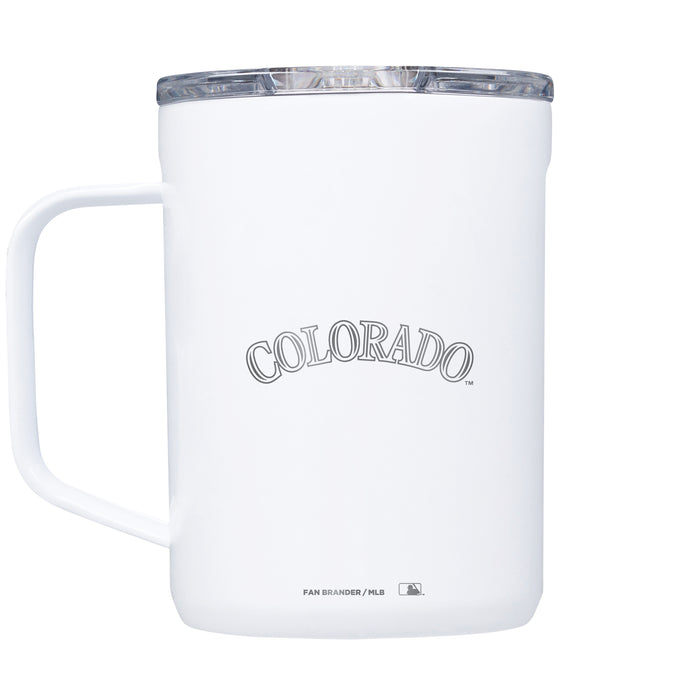 Corkcicle Coffee Mug with Colorado Rockies Etched Wordmark Logo