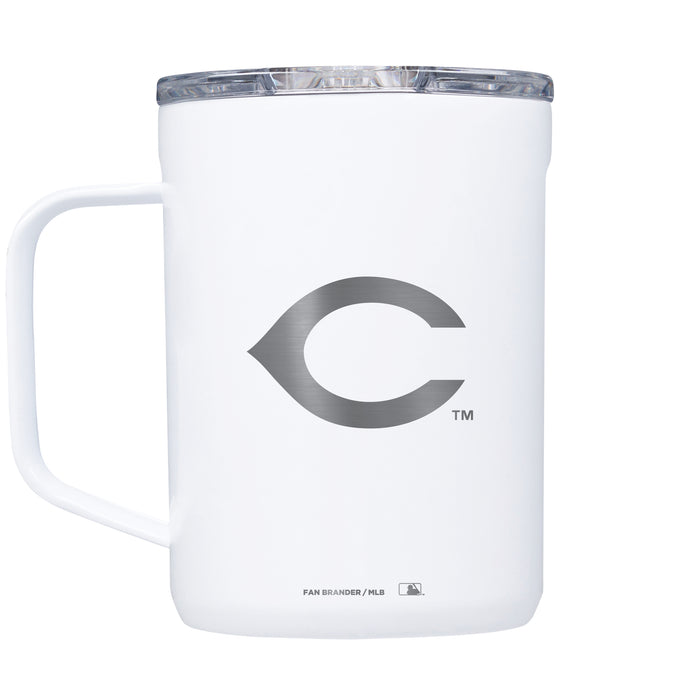 Corkcicle Coffee Mug with Cincinnati Reds Etched Secondary Logo