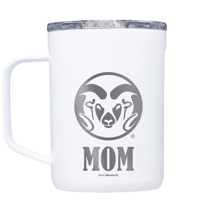 Corkcicle Coffee Mug with Colorado State Rams Mom and Primary Logo