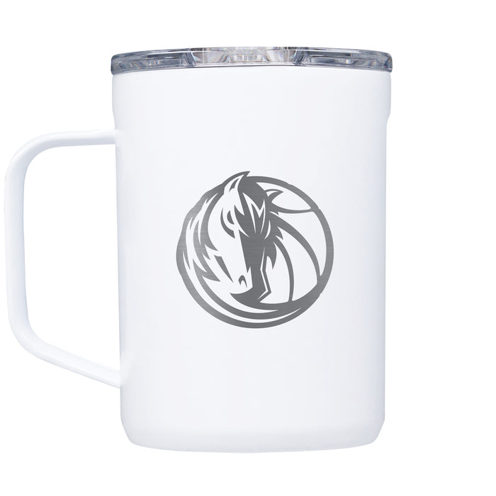 Corkcicle Coffee Mug with Dallas Mavericks Etched Primary Logo