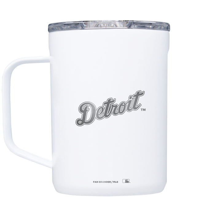 Corkcicle Coffee Mug with Detroit Tigers Etched Wordmark Logo