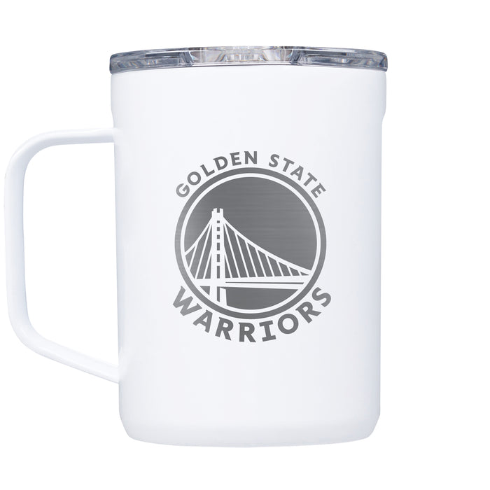 Corkcicle Coffee Mug with Golden State Warriors Etched Primary Logo