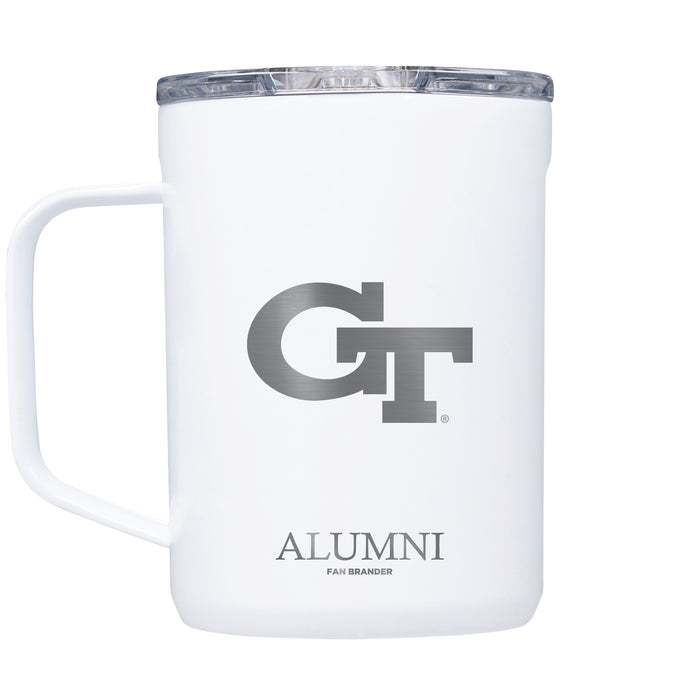 Corkcicle Coffee Mug with Georgia Tech Yellow Jackets Alumni Primary Logo