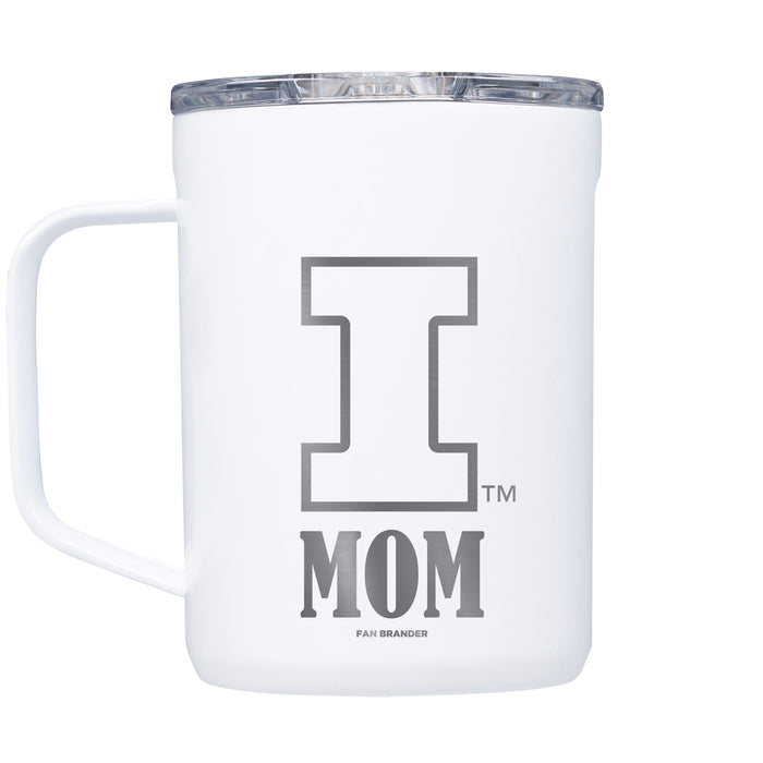 Corkcicle Coffee Mug with Illinois Fighting Illini Mom and Primary Logo