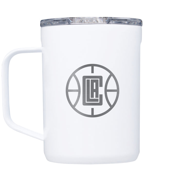 Corkcicle Coffee Mug with LA Clippers Etched Primary Logo