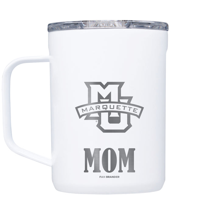 Corkcicle Coffee Mug with Marquette Golden Eagles Mom and Primary Logo