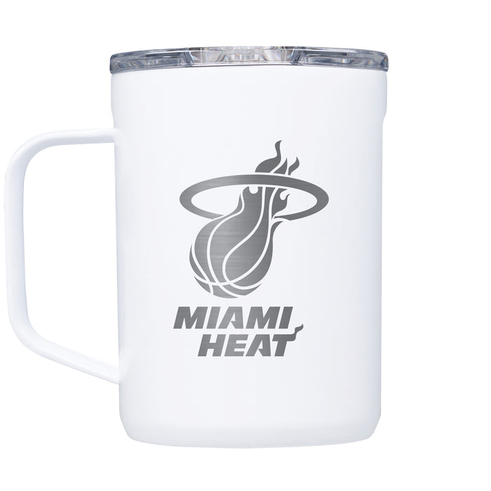 Corkcicle Coffee Mug with Miami Heat Etched Primary Logo