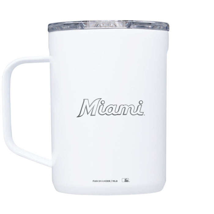 Corkcicle Coffee Mug with Miami Marlins Etched Wordmark Logo