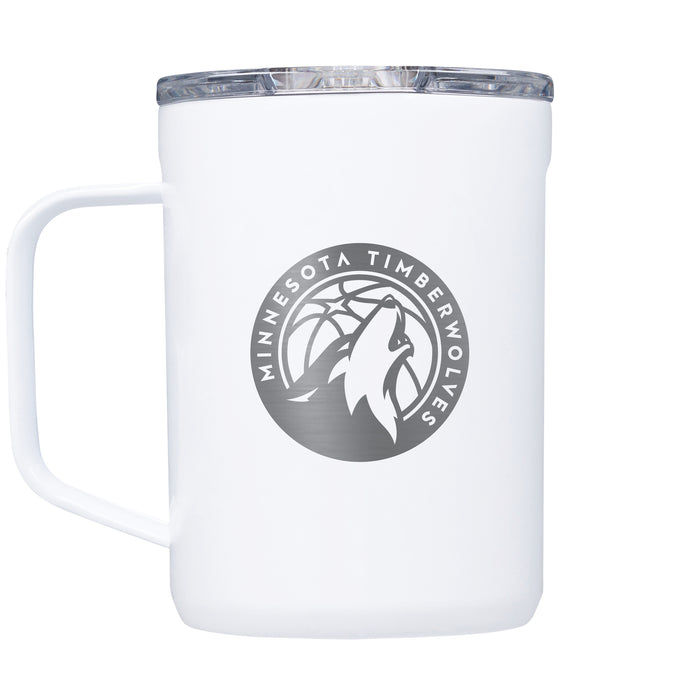 Corkcicle Coffee Mug with Minnesota Timberwolves Etched Primary Logo