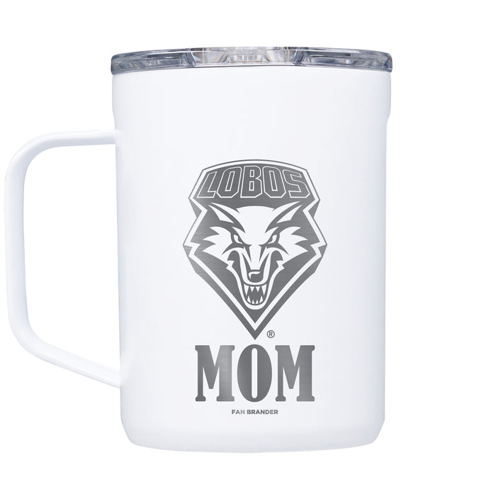 Corkcicle Coffee Mug with New Mexico Lobos Mom and Primary Logo