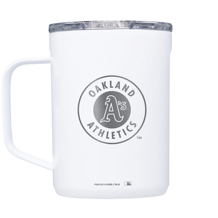 Corkcicle Coffee Mug with Oakland Athletics Etched Secondary Logo
