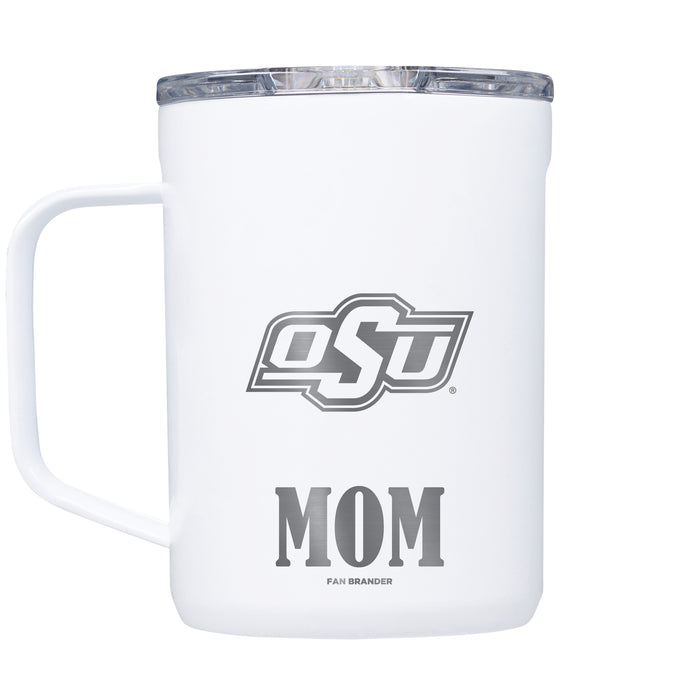 Corkcicle Coffee Mug with Oklahoma State Cowboys Mom and Primary Logo